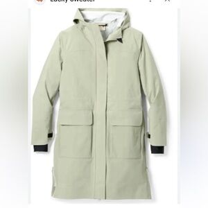 ALDER Sleek Sage Hooded Raincoat wind and 100%water proof